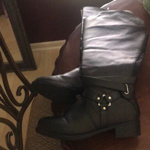 Black tall boots